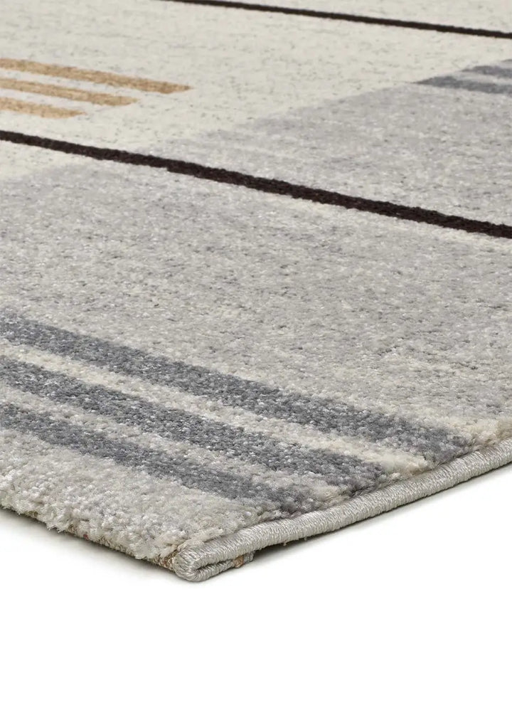 ALFOMBRA CRAFT 12929 DE ESTILO ÉTNICO EN COLOR GRIS Y BEIGE - Alfombras - El Workshop-150 x 80 x 1 cm