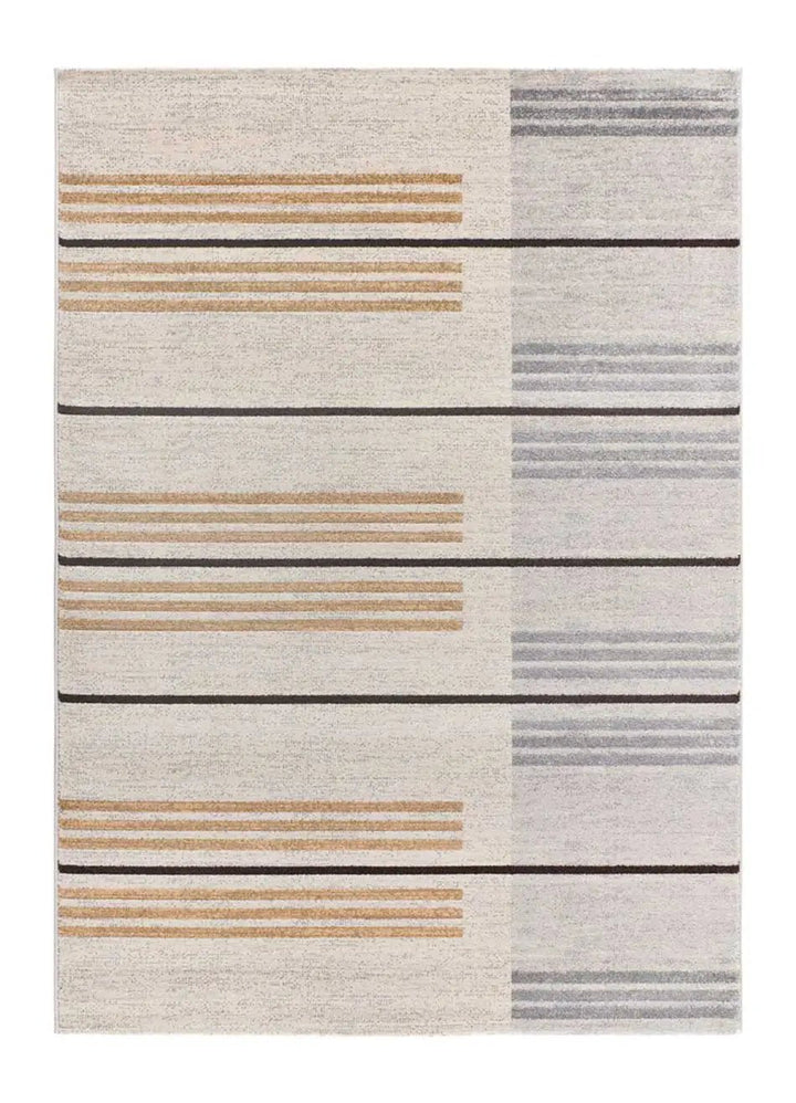 ALFOMBRA CRAFT 12929 DE ESTILO ÉTNICO EN COLOR GRIS Y BEIGE - Alfombras - El Workshop-150 x 80 x 1 cm