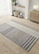 ALFOMBRA CRAFT 12936 DE ESTILO GEOMÉTRICO EN COLOR GRIS Y BEIGE - Alfombras - El Workshop-150 x 80 x 1 cm