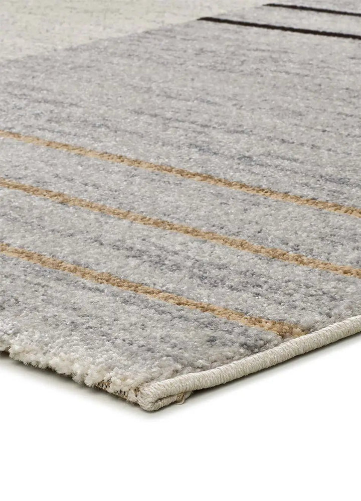 ALFOMBRA CRAFT 12936 DE ESTILO GEOMÉTRICO EN COLOR GRIS Y BEIGE - Alfombras - El Workshop-150 x 80 x 1 cm