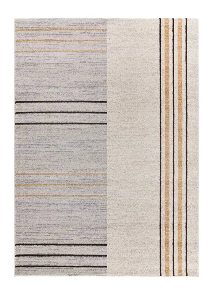 ALFOMBRA CRAFT 12936 DE ESTILO GEOMÉTRICO EN COLOR GRIS Y BEIGE - Alfombras - El Workshop-150 x 80 x 1 cm