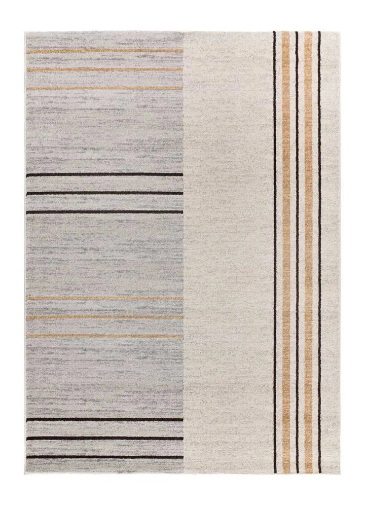 ALFOMBRA CRAFT 12936 DE ESTILO GEOMÉTRICO EN COLOR GRIS Y BEIGE - Alfombras - El Workshop-150 x 80 x 1 cm