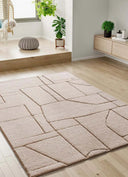 ALFOMBRA DIENA 40406 DE ESTILO ESCANDINAVO CON RELIEVE EN COLOR BLANCO - Alfombras - El Workshop-150 x 80 x 1.1 cm