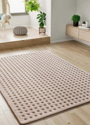 ALFOMBRA DIENA 40418 DE ESTILO ESCANDINAVO CON RELIEVE EN COLOR BLANCO - Alfombras - El Workshop-150 x 80 x 1.1 cm