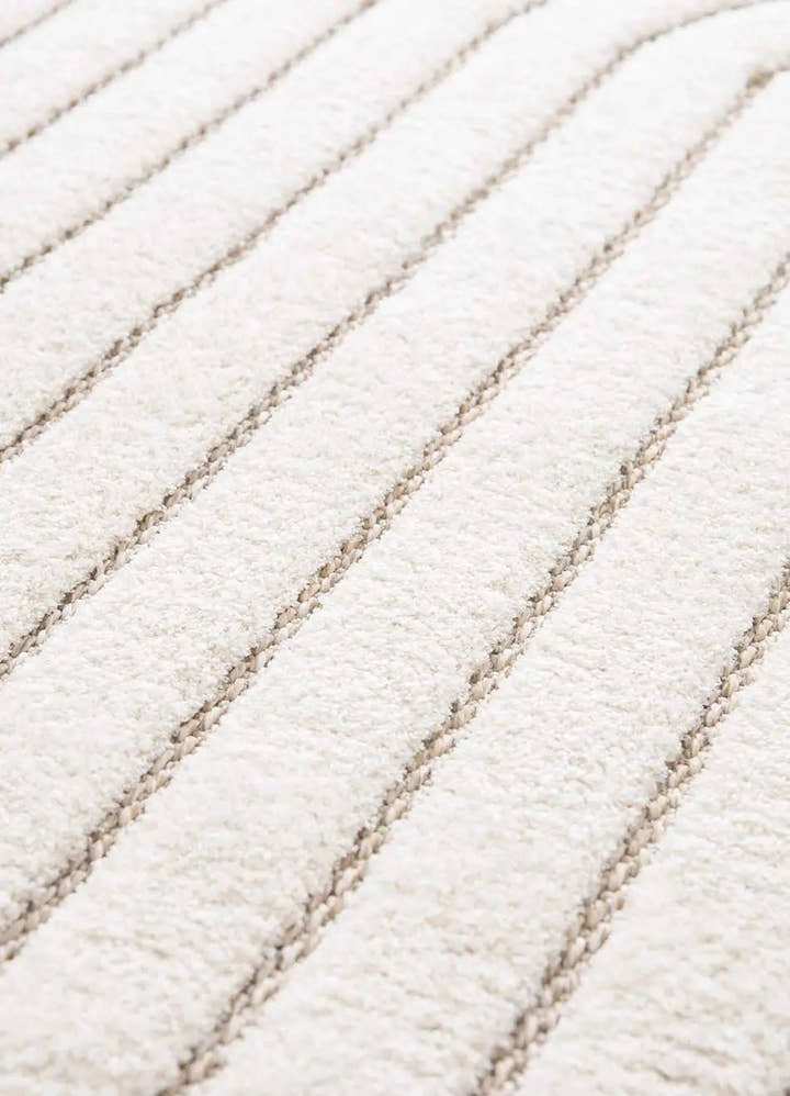ALFOMBRA DIENA 40424 DE ESTILO ESCANDINAVO CON RELIEVE EN COLOR BLANCO - Alfombras - El Workshop-150 x 80 x 1.1 cm