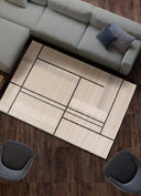 ALFOMBRA DOMUS 32302 DE ESTILO GEOMÉTRICO EN COLOR BEIGE - Alfombras - El Workshop-150 x 80 x 0.9 cm