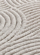ALFOMBRA ESTILO 23040 DE ESTILO GEOMÉTRICO CON RELIEVE EN COLOR CREMA - Alfombras - El Workshop-110 x 60 x 1.2 cm