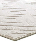 ALFOMBRA ESTILO 23061 DE ESTILO GEOMÉTRICO CON RELIEVE EN COLOR CREMA - Alfombras - El Workshop-110 x 60 x 1.2 cm