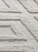 ALFOMBRA ESTILO 23061 DE ESTILO GEOMÉTRICO CON RELIEVE EN COLOR CREMA - Alfombras - El Workshop-110 x 60 x 1.2 cm