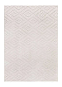 ALFOMBRA ESTILO 23061 DE ESTILO GEOMÉTRICO CON RELIEVE EN COLOR CREMA - Alfombras - El Workshop-110 x 60 x 1.2 cm