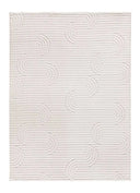 ALFOMBRA ESTILO 23062 DE ESTILO GEOMÉTRICO CON RELIEVE EN COLOR CREMA - Alfombras - El Workshop-110 x 60 x 1.2 cm