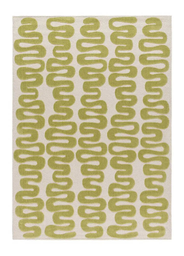 ALFOMBRA FLASHY 25409 DE ESTILO MODERNO EN COLOR VERDE - Alfombras - El Workshop-170 x 120 x 0.7 cm