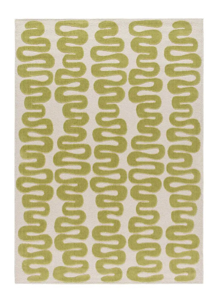 ALFOMBRA FLASHY 25409 DE ESTILO MODERNO EN COLOR VERDE - Alfombras - El Workshop-170 x 120 x 0.7 cm
