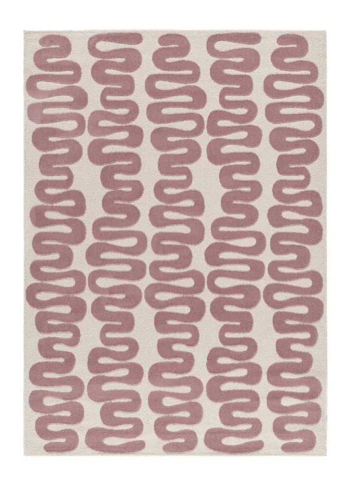ALFOMBRA FLASHY 25409 DE ESTILO MODERNO EN COLOR ROSA - Alfombras - El Workshop-170 x 120 x 0.7 cm