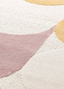 ALFOMBRA FLASHY 25411 DE ESTILO GEOMÉTRICO EN COLOR MOSTAZA Y ROSA - Alfombras - El Workshop-170 x 120 x 0.7 cm