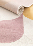 ALFOMBRA FLASHY 25411 DE ESTILO GEOMÉTRICO EN COLOR MOSTAZA Y ROSA - Alfombras - El Workshop-170 x 120 x 0.7 cm