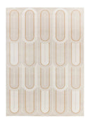 ALFOMBRA FLORA 12968 DE ESTILO GEOMÉTRICO CON RELIEVE EN COLOR BLANCO - Alfombras - El Workshop-150 x 80 x 1 cm