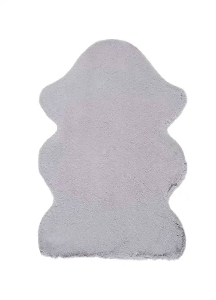 ALFOMBRA FOX LISO DE ESTILO SHAGGY EN COLOR PLATA - Alfombras - El Workshop-90 x 60 x 2.5 cm