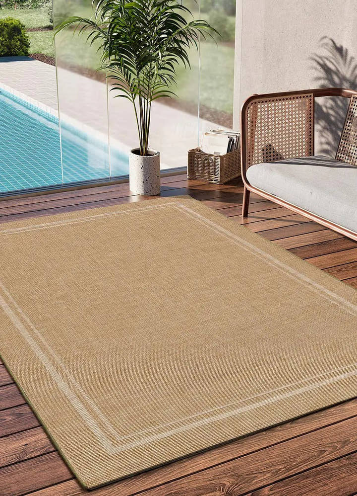 ALFOMBRA GUINEA 28805 DE ESTILO GEOMÉTRICO ASPECTO YUTE EN COLOR BEIGE - Alfombras - El Workshop-150 x 80 x 0.3 cm