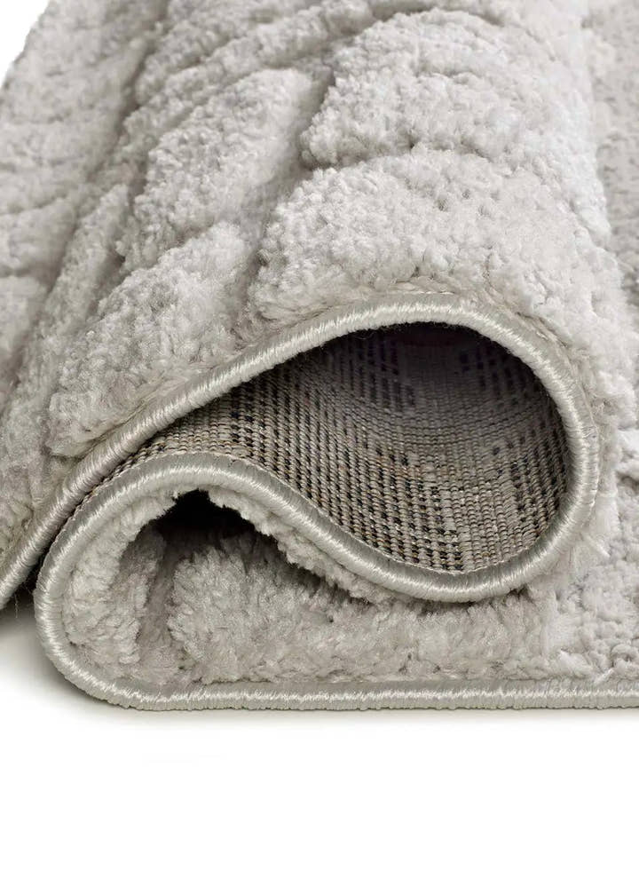 ALFOMBRA JUNO 13 DE ESTILO ESCANDINAVO CON RELIEVE EN COLOR GRIS - Alfombras - El Workshop-120 x 64 x 1.8 cm