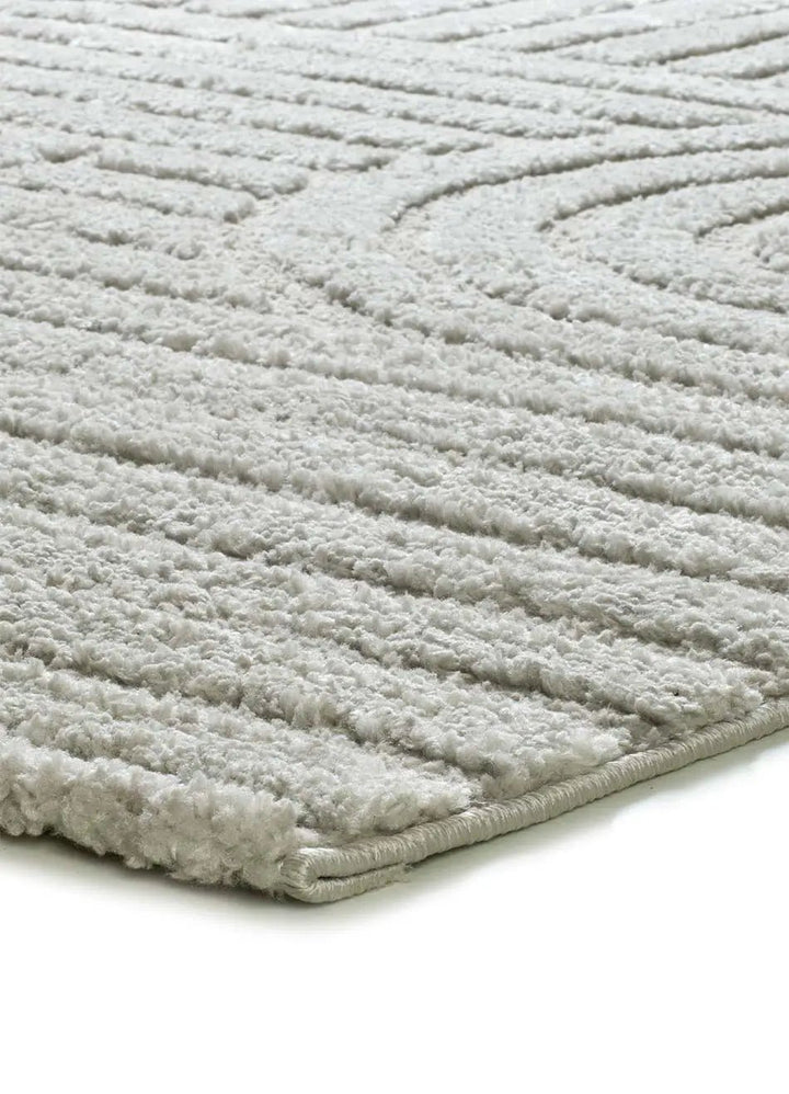 ALFOMBRA JUNO 54406 DE ESTILO GEOMÉTRICO CON RELIEVE EN COLOR GRIS - Alfombras - El Workshop-120 x 64 x 1.8 cm