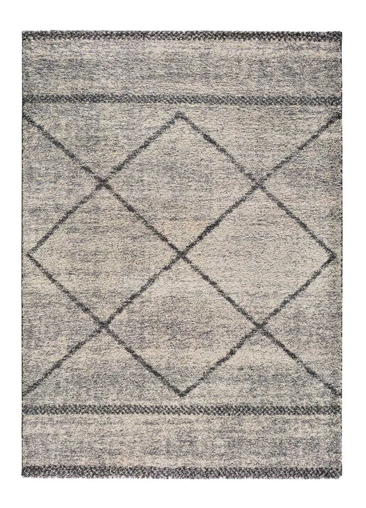 ALFOMBRA KASBAH 8626 DE ESTILO ÉTNICO EN COLOR GRIS - Alfombras - El Workshop-150 x 80 x 2.5 cm