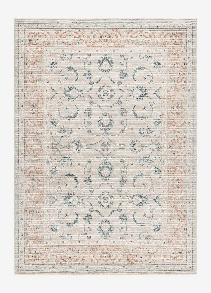 ALFOMBRA KEOPS 5827 DE ESTILO VINTAGE EN MULTICOLOR, foto de producto sobre fondo gris de estudio