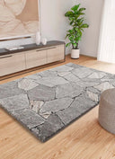 ALFOMBRA KIVET 9055 DE ESTILO SHAGGY MODERNO EN COLOR GRIS - Alfombras - El Workshop-150 x 80 x 2 cm