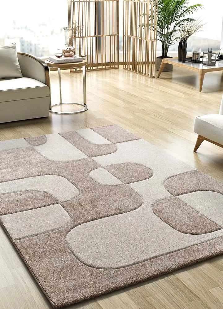 LENA 40314 GEOMETRIC-STYLE RUG IN CREAM