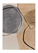 ALFOMBRA LESSIA ABSTRACTA DE ESTILO ABSTRACTO EN COLOR BEIGE - Alfombras - El Workshop-150 x 80 x 1 cm