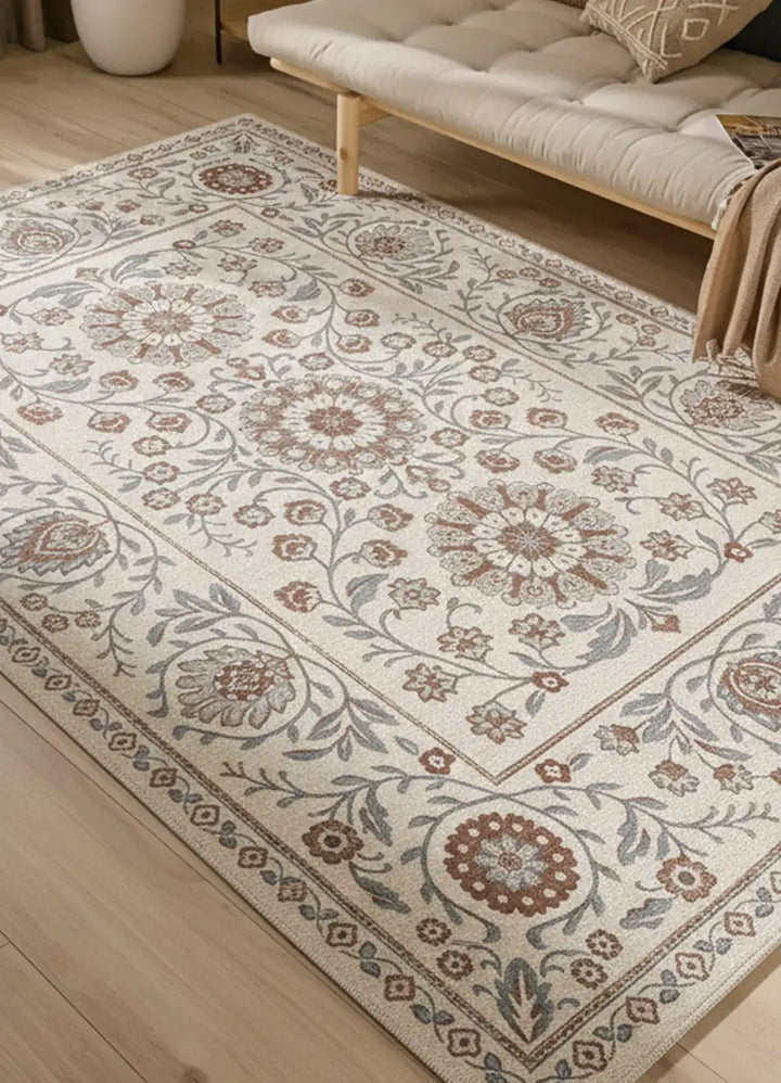 ALFOMBRA LUA 3104 DE ESTILO CLÁSICO EN COLOR AZUL en ambiente decorado