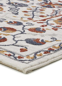 Alfombra Luly 13026 de estilo clásico con relieve en multicolor, detalle de la esquina