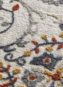 Alfombra Luly 13026 de estilo clásico con relieve en multicolor, detalle de la textura