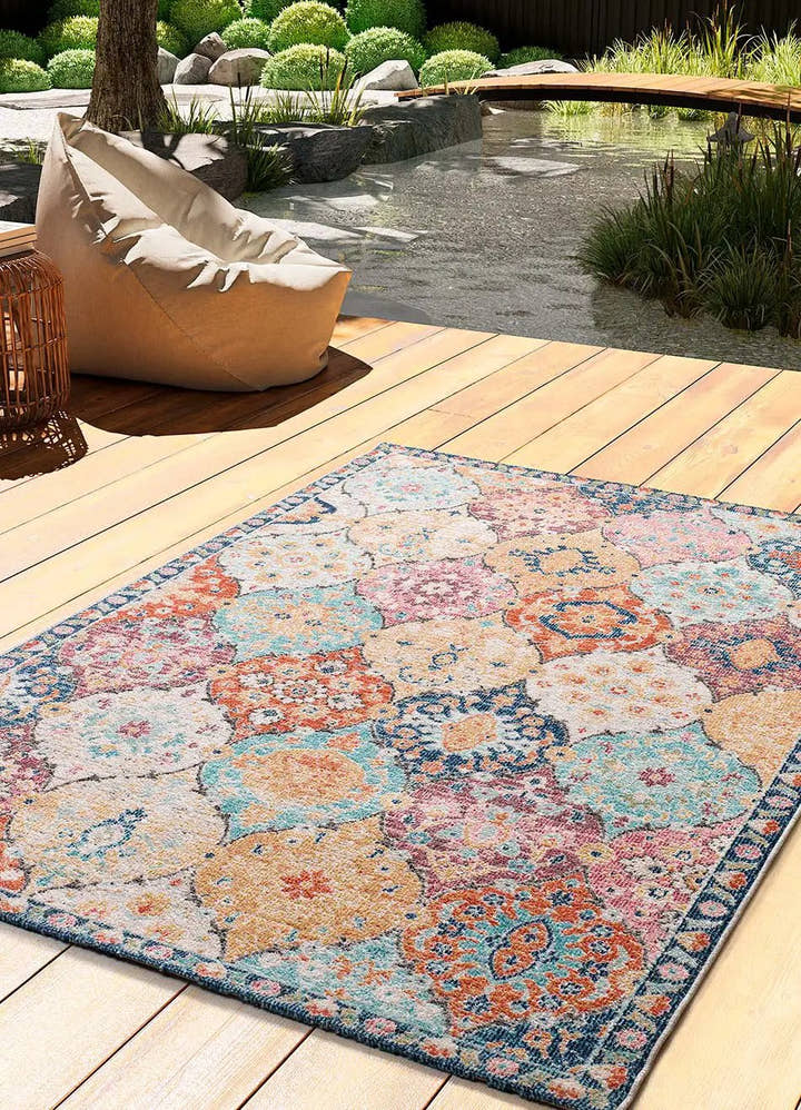 ALFOMBRA LUNA 20092 DE ESTILO VINTAGE EN MULTICOLOR - Alfombras - El Workshop-150 x 80 x 0.4 cm