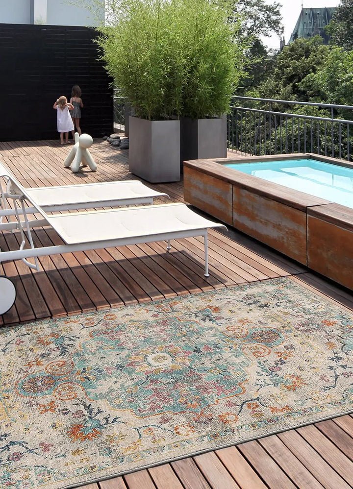 ALFOMBRA LUNA 20157 DE ESTILO VINTAGE EN MULTICOLOR