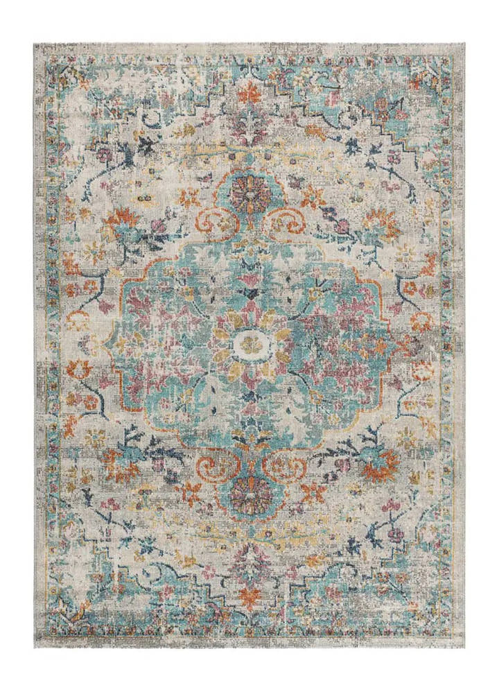 ALFOMBRA LUNA 20157 DE ESTILO VINTAGE EN MULTICOLOR - Alfombras - El Workshop-150 x 80 x 0.4 cm