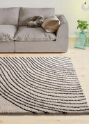 ALFOMBRA LUSH COASTALINA DE ESTILO SHAGGY MODERNO EN COLOR BLANCO - Alfombras - El Workshop-150 x 80 x 2.5 cm