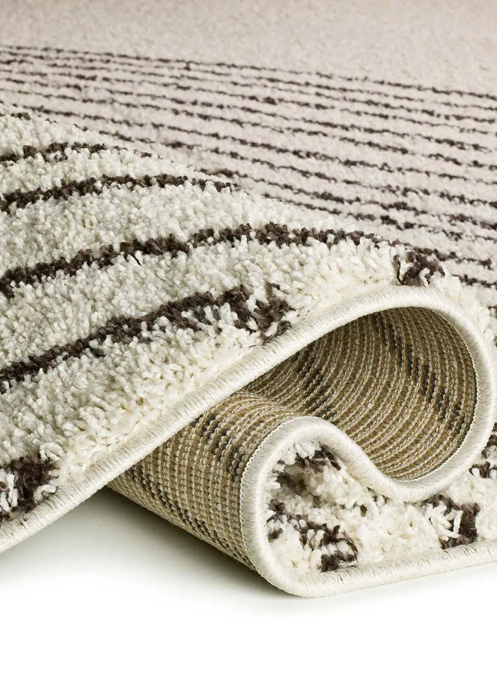 ALFOMBRA LUSH COASTALINA DE ESTILO SHAGGY MODERNO EN COLOR BLANCO - Alfombras - El Workshop-150 x 80 x 2.5 cm