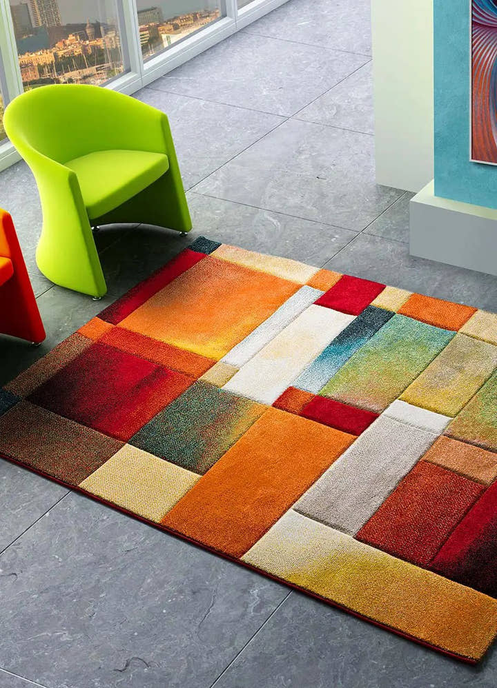 ALFOMBRA MATRIX 21322 DE ESTILO GEOMÉTRICO EN MULTICOLOR - Alfombras - El Workshop-120 x 60 x 1.3 cm