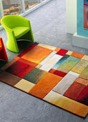 ALFOMBRA MATRIX 21322 DE ESTILO GEOMÉTRICO EN MULTICOLOR - Alfombras - El Workshop-120 x 60 x 1.3 cm