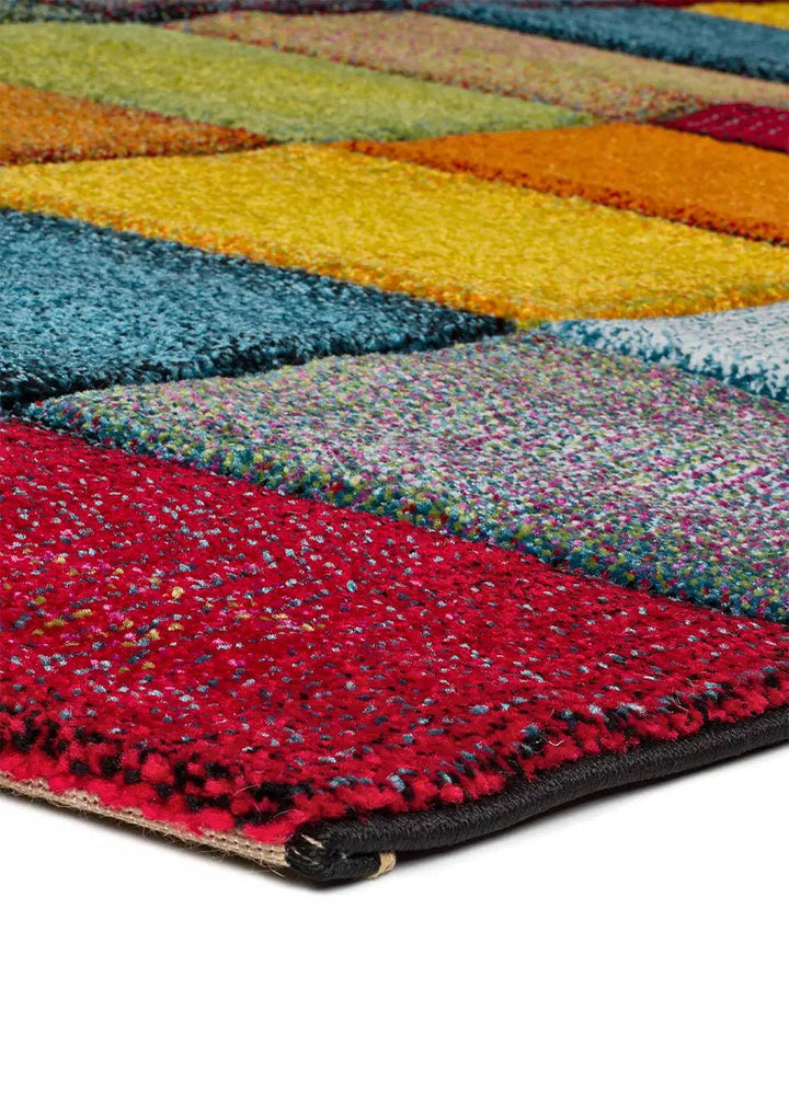 ALFOMBRA MATRIX 22605 DE ESTILO GEOMÉTRICO EN MULTICOLOR - Alfombras - El Workshop-120 x 60 x 1.3 cm