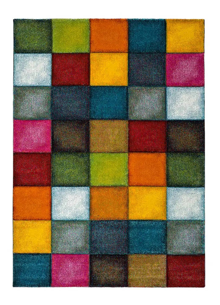 ALFOMBRA MATRIX 22605 DE ESTILO GEOMÉTRICO EN MULTICOLOR - Alfombras - El Workshop-120 x 60 x 1.3 cm