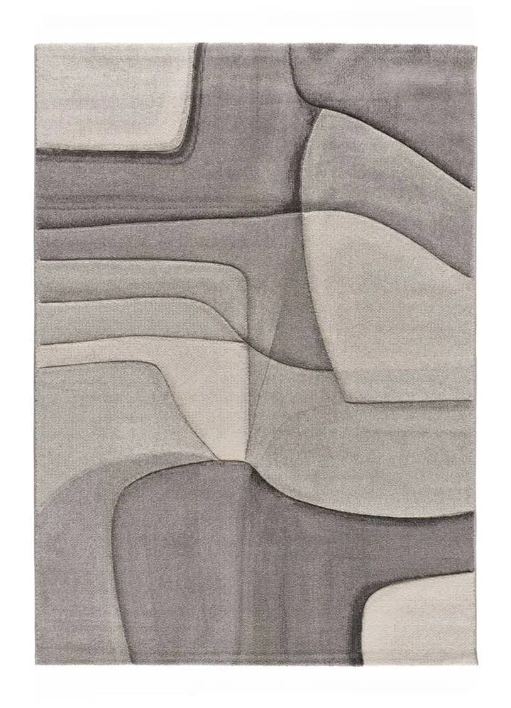 ALFOMBRA MEDEL 40378 DE ESTILO ABSTRACTO EN COLOR GRIS - Alfombras - El Workshop-150 x 80 x 1 cm