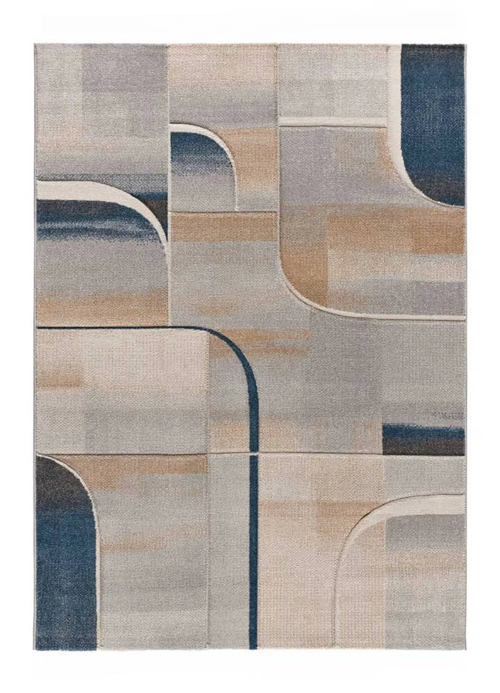 ALFOMBRA MEDEL 40379 DE ESTILO ABSTRACTO EN COLOR AZUL - Alfombras - El Workshop-150 x 80 x 1 cm