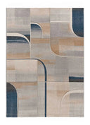 ALFOMBRA MEDEL 40379 DE ESTILO ABSTRACTO EN COLOR AZUL - Alfombras - El Workshop-150 x 80 x 1 cm
