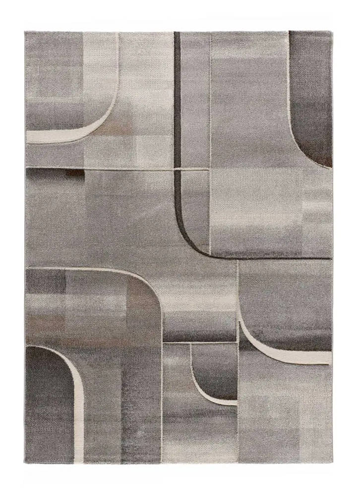 ALFOMBRA MEDEL 40379 DE ESTILO ABSTRACTO EN COLOR GRIS - Alfombras - El Workshop-150 x 80 x 1 cm