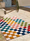 ALFOMBRA MILA 23516 DE ESTILO GEOMÉTRICO CON RELIEVE EN MULTICOLOR - Alfombras - El Workshop-150 x 80 x 0.5 cm