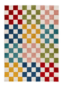 ALFOMBRA MILA 23516 DE ESTILO GEOMÉTRICO CON RELIEVE EN MULTICOLOR - Alfombras - El Workshop-150 x 80 x 0.5 cm