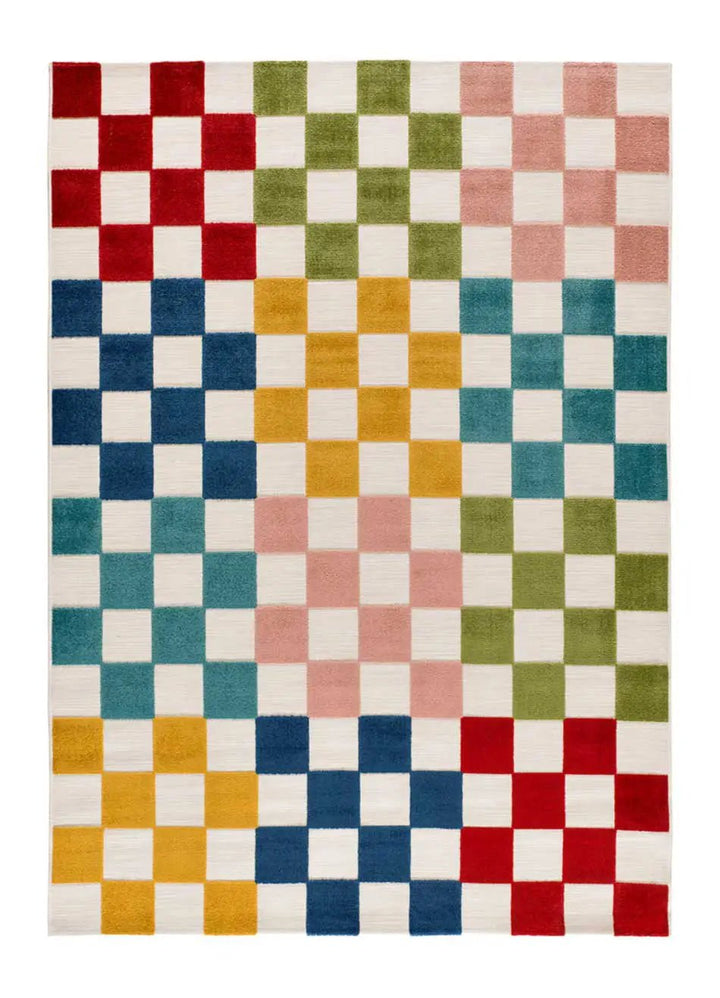 ALFOMBRA MILA 23516 DE ESTILO GEOMÉTRICO CON RELIEVE EN MULTICOLOR, foto de producto