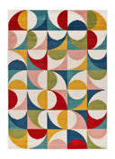 ALFOMBRA MILA 23524 DE ESTILO GEOMÉTRICO CON RELIEVE EN MULTICOLOR - Alfombras - El Workshop-150 x 80 x 0.5 cm